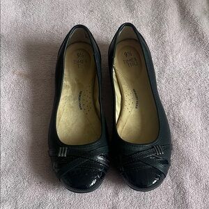 Time and Tru Black Flats with Textured Toe